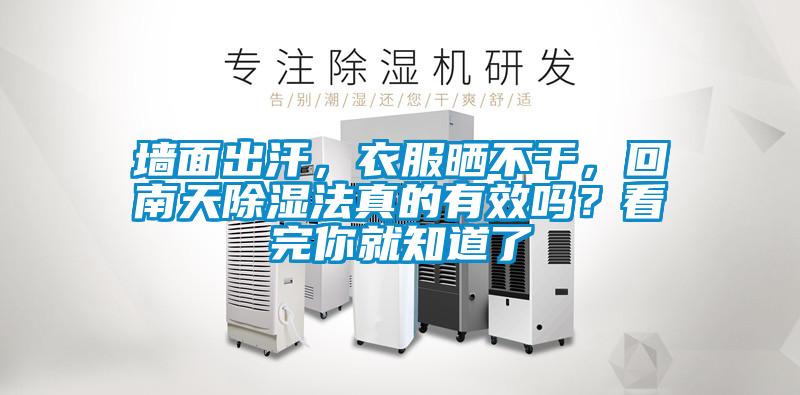 墻面出汗，衣服曬不干，回南天除濕法真的有效嗎？看完你就知道了