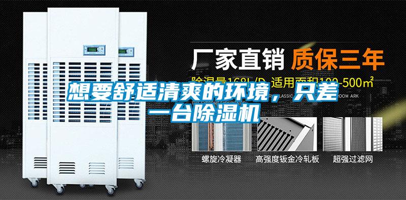 想要舒適清爽的環境，只差一臺除濕機