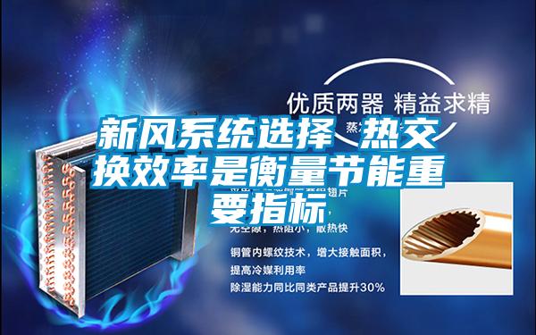 新風系統選擇 熱交換效率是衡量節能重要指標