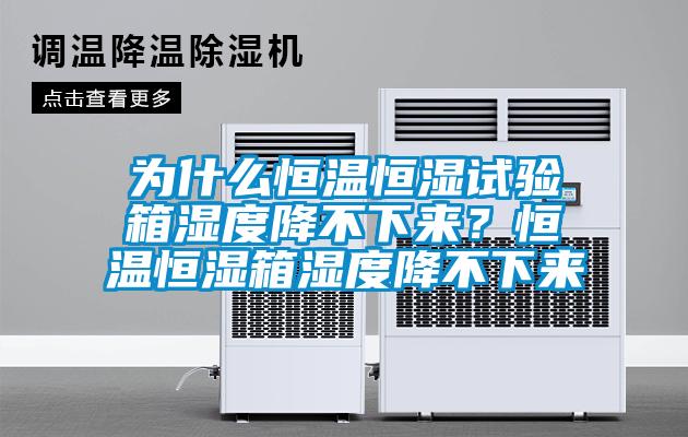 為什么恒溫恒濕試驗箱濕度降不下來？恒溫恒濕箱濕度降不下來