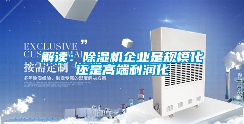 解讀：除濕機(jī)企業(yè)是規(guī)模化還是高端利潤(rùn)化