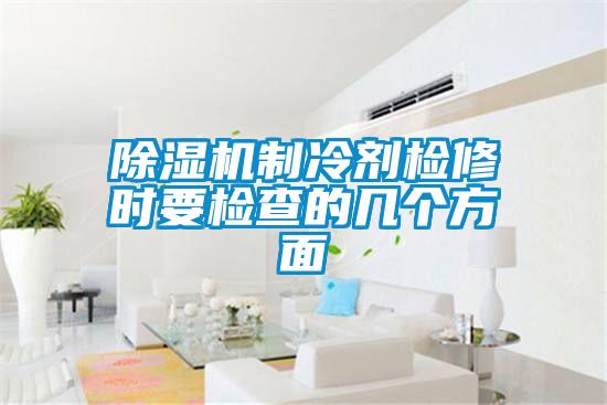 除濕機制冷劑檢修時要檢查的幾個方面