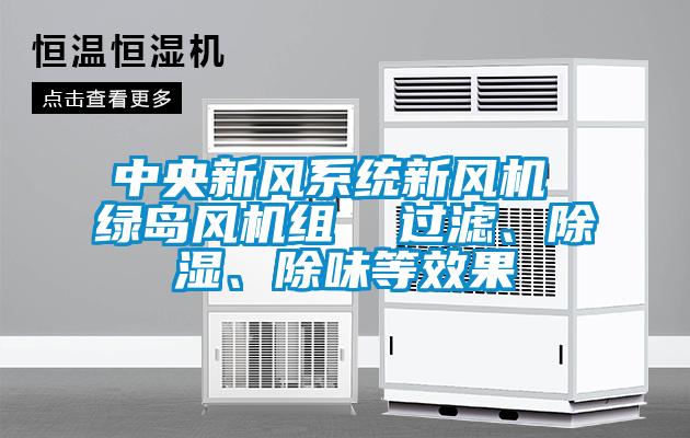 中央新風(fēng)系統(tǒng)新風(fēng)機(jī) 綠島風(fēng)機(jī)組  過(guò)濾、除濕、除味等效果