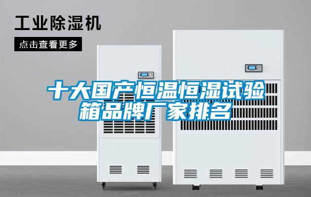 十大國產恒溫恒濕試驗箱品牌廠家排名