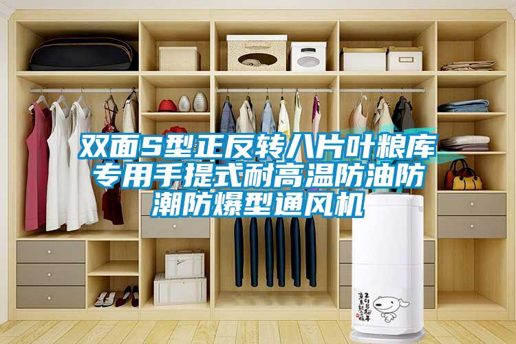 雙面S型正反轉(zhuǎn)八片葉糧庫專用手提式耐高溫防油防潮防爆型通風機