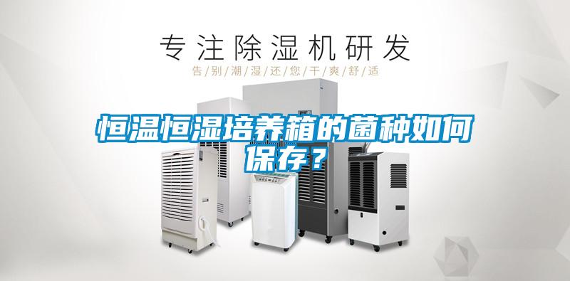 恒溫恒濕培養箱的菌種如何保存？