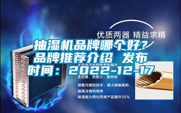 抽濕機品牌哪個好？品牌推薦介紹 發布時間：2022-12-17