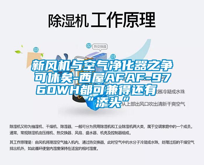 新風(fēng)機與空氣凈化器之爭可休矣-西屋AFAF-9760WH都可兼得還有“添頭”