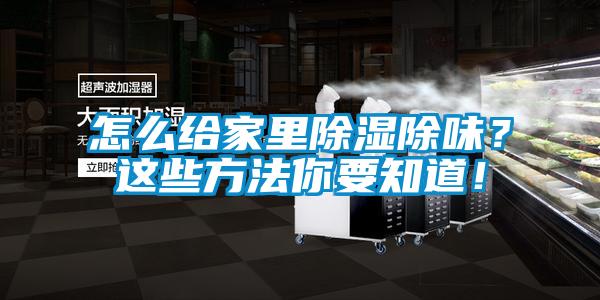 怎么給家里除濕除味？這些方法你要知道！