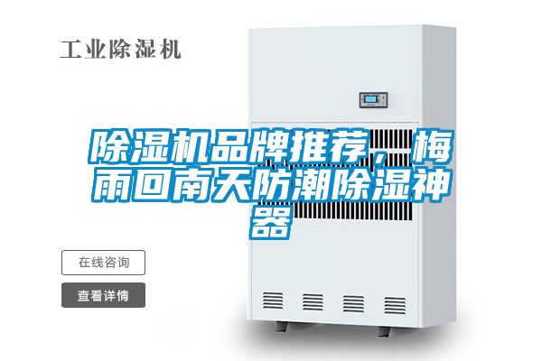 除濕機品牌推薦，梅雨回南天防潮除濕神器
