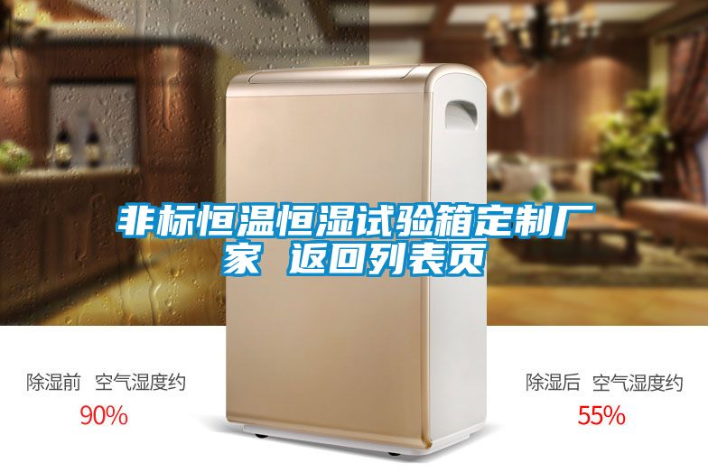 非標(biāo)恒溫恒濕試驗箱定制廠家 返回列表頁